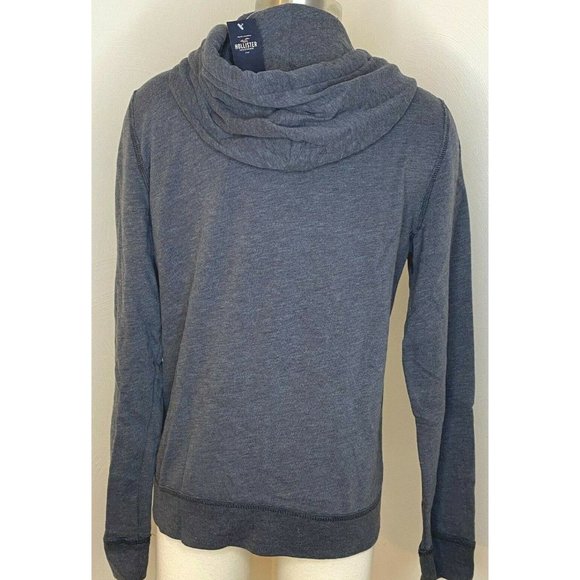 NWT Hollister Men Vintage Applique Logo Hoodie Sweat Shirt Gray Small S - Picture 2 of 2